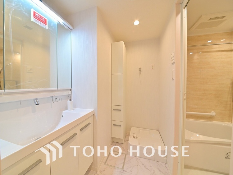 洗面 清潔感のある洗面室