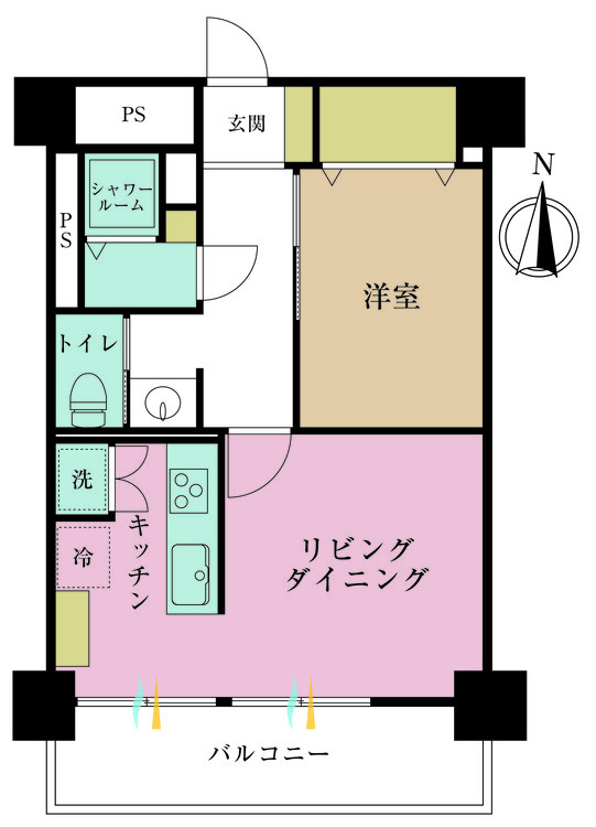 その他 1LDK、専有面積35.26m2
