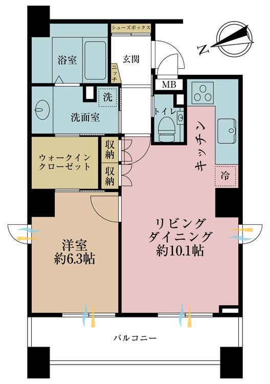 その他 1LDK、専有面積51.26m2、バルコニー面積11.05m2