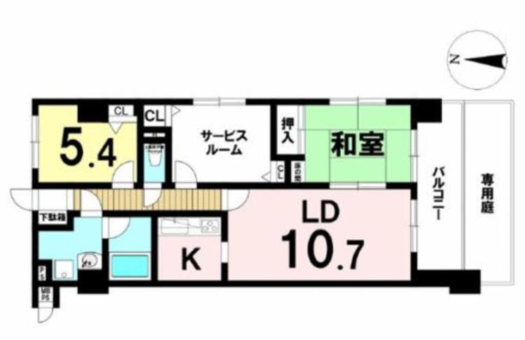 間取り 下階への生活音を気にしなくて大丈夫！専用庭付き