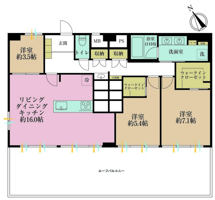 その他 3LDK、専有面積88.2m2