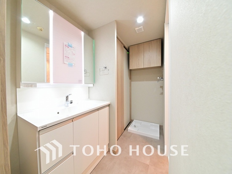 洗面 清潔感のある洗面室