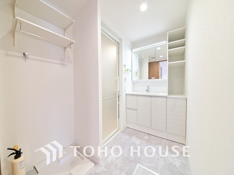 洗面 清潔感のある洗面室