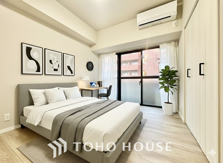 内装 ＊配置してある家具や小物はCGによるイメージ画像です。寝室は一日の疲れを癒す大切な空間。快適で落ち着けるおすすめの間取りです。