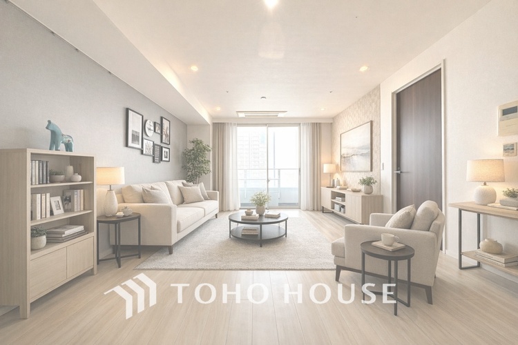 内装 【LIVING】◆煌びやか◆愛おしい家族との団欒の時間をより一層幸せなものに感じさせる煌びやかなLDK。輝かしい毎日が待っています。※この画像の家具の配置には、CGによる加工を施しております。