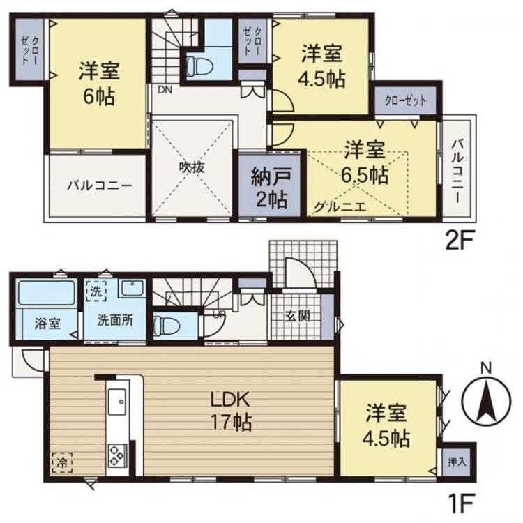 間取り 【間取り図】吹抜けがあり開放感のある間取りです♪