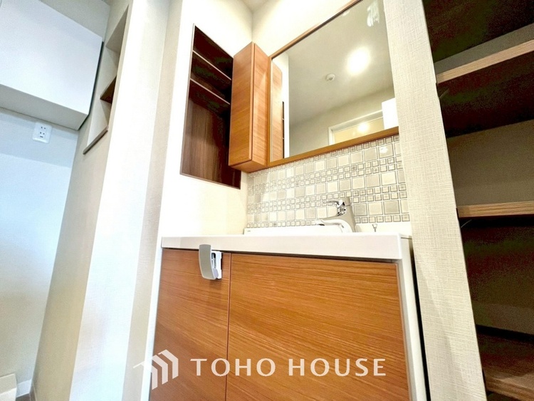 洗面 ここに集まる家族の会話と笑顔が絶え間なく続く幸せな空間。