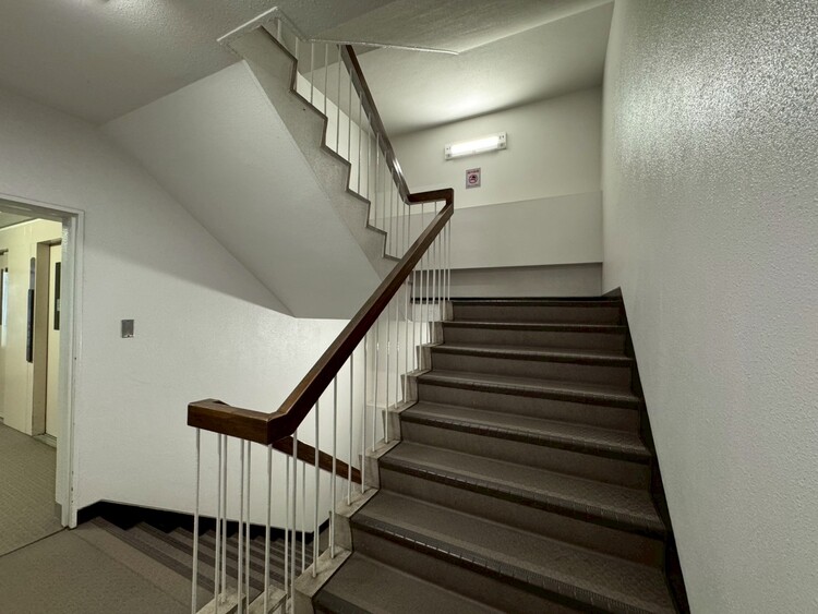 その他 共用部の階段です。明るく清潔に管理されています。
