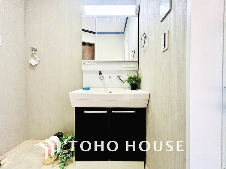 洗面 豊富な収納スペース、身支度のしやすい洗面所