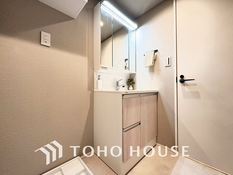 洗面 清潔感のある脱衣場