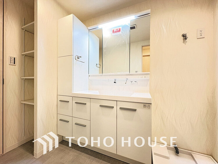 洗面 清潔感のある脱衣場