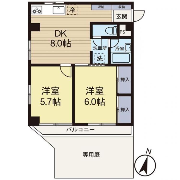 間取り お好きな李フォームができるお部屋です。ペットの飼育も可能です！