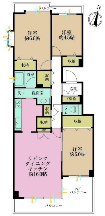 その他 3LDK、専有面積78.72m2、バルコニー面積15.46m2