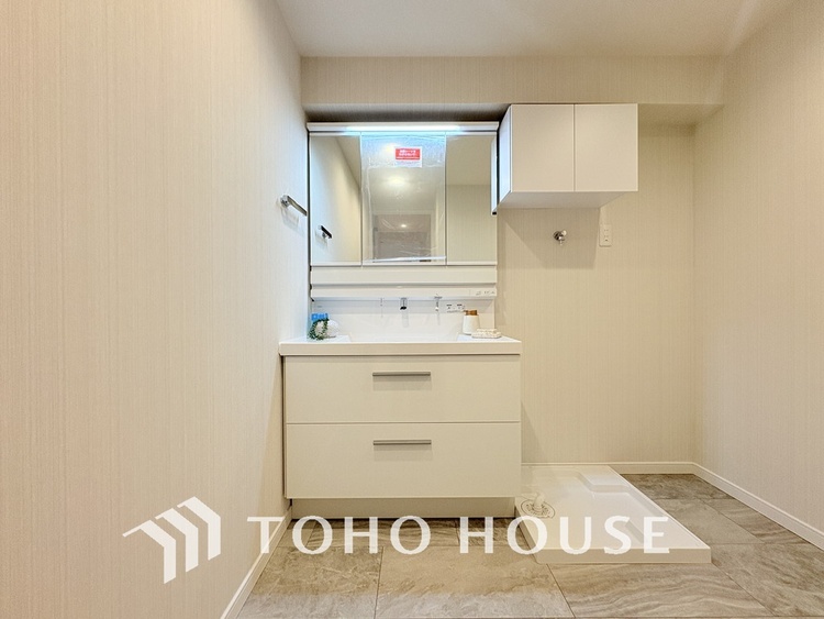 洗面 清潔感のある洗面室