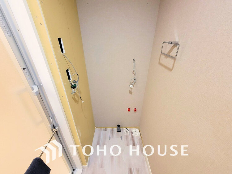 洗面 清潔感のある脱衣場