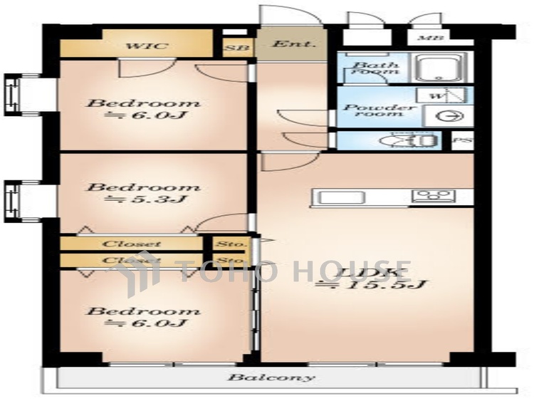 間取り 【間取り】暮らし続けることで、住まいの意味を問いかける。団欒を育むスペースは通風・日当たり良好で、窓を開けるとすこやかな風が吹き抜けます。