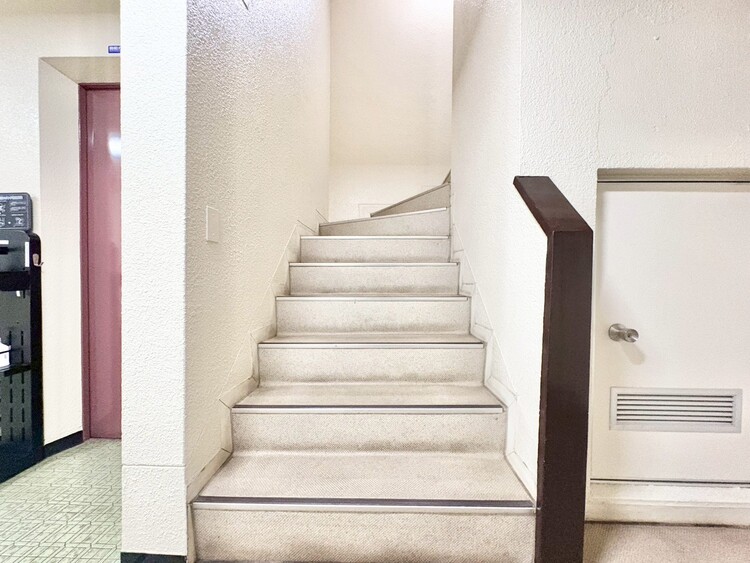 その他 共用部の階段です。明るく清潔に管理されています。