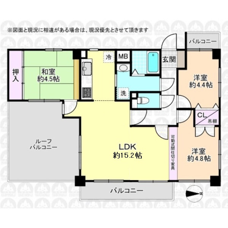 間取り 空室ですのでお気軽にご内覧出来ます！
