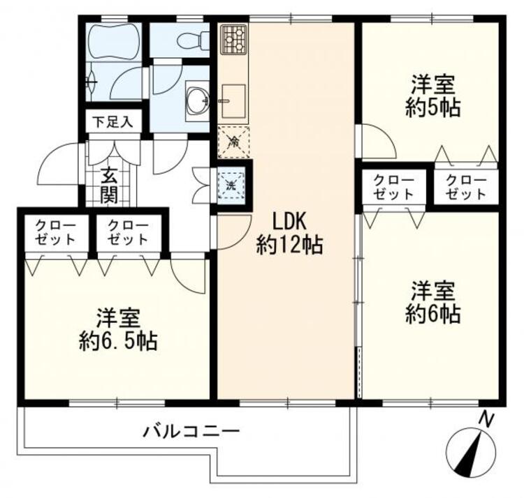 間取り 間取図　３ＬＤＫ