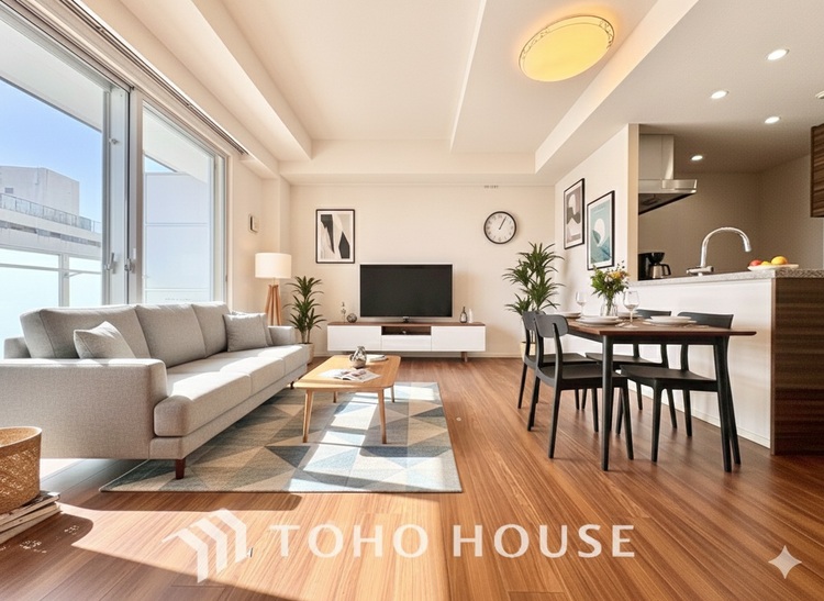 内装 ＊配置してある家具や小物はCGによるイメージ画像です。ここにはみんなが集い、食事と楽しい会話が始まる。