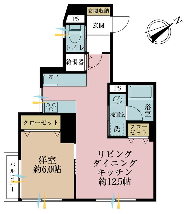 その他 1LDK、専有面積39.93m2、バルコニー面積17.83m2