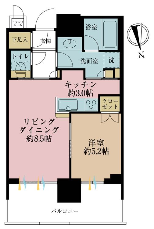 その他 1LDK、専有面積42.34m2