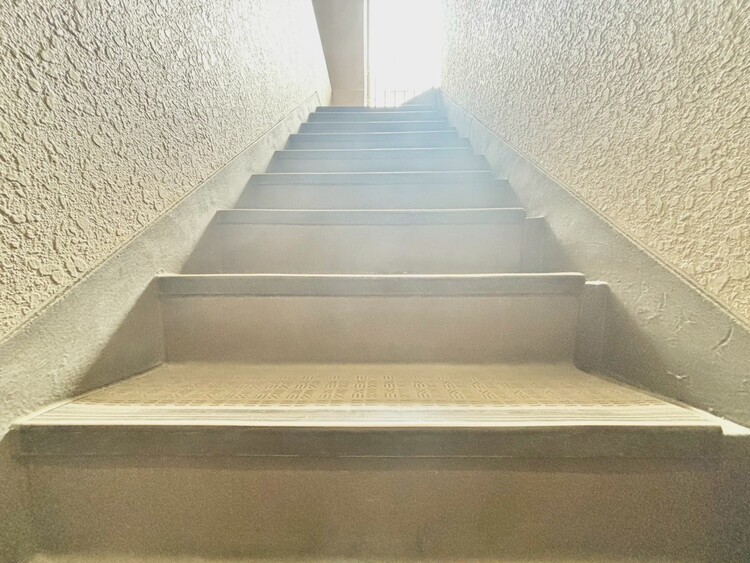 その他 共用部の階段です。明るく清潔に管理されています。