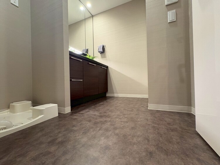 その他 十分な広さの脱衣所。