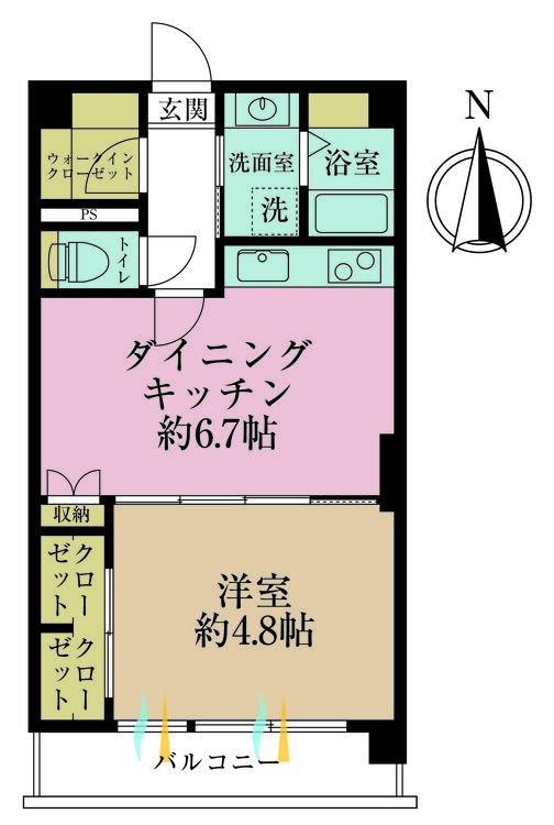 その他 1DK、専有面積36.45m2、バルコニー面積4.05m2