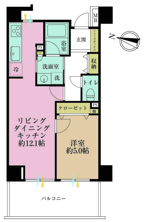 その他 1LDK、専有面積41.37m2、バルコニー面積9.8m2