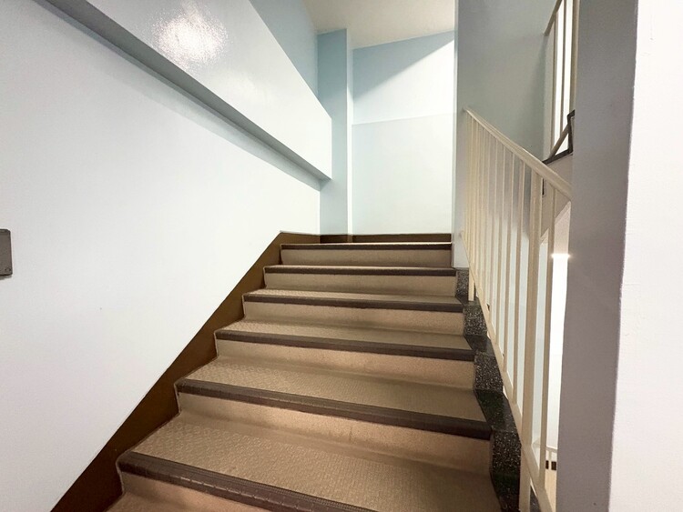 その他 共用部の階段です。明るく清潔に管理されています。