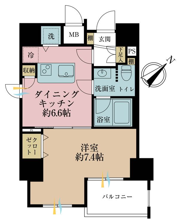 その他 1DK、専有面積36.29m2、バルコニー面積4.16m2