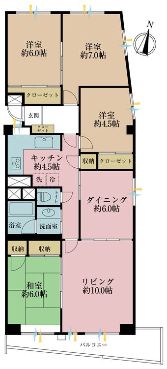 その他 4LDK、専有面積104.63m2、バルコニー面積9.42m2
