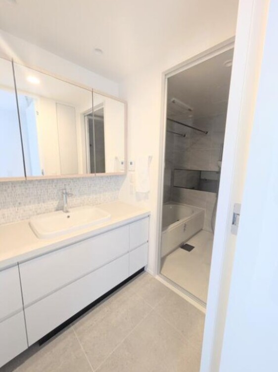 その他 十分な広さの脱衣所。