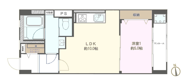 その他 1LDK、専有面積40.5m2
