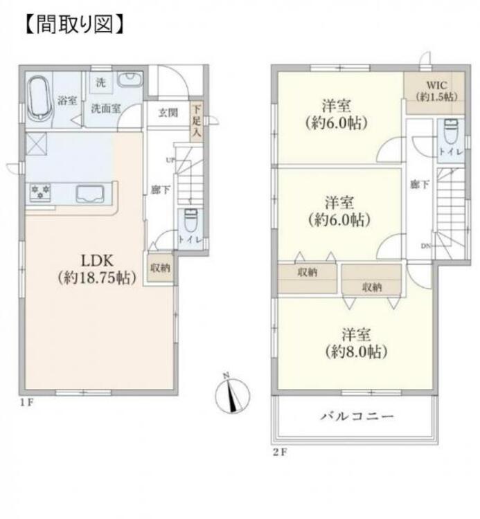 間取り 充実のプライベートスペース、全居室6帖以上の住まい。