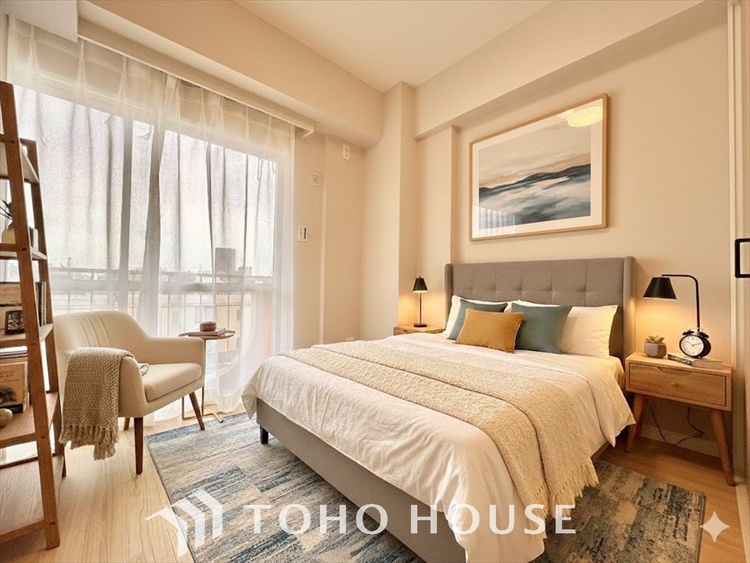 内装 ＊配置してある家具や小物はCGによるイメージ画像です。寝室は一日の疲れを癒す大切な空間。快適で落ち着けるおすすめの間取りです。