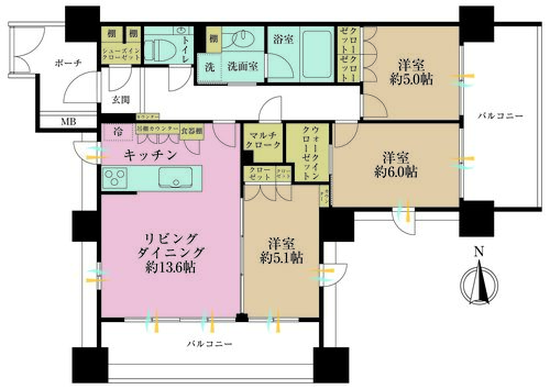 クリオ横濱三ッ沢ガーデンマークスの物件画像
