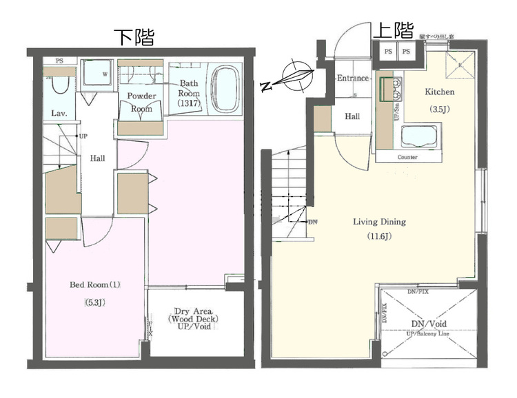 その他 2LDK、専有面積62.01m2