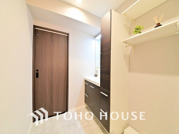 洗面 清潔感のある脱衣場