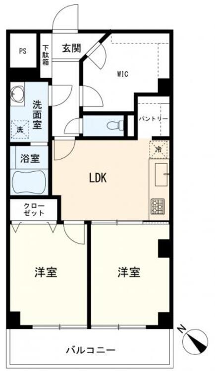 間取り 間取図　2LDK