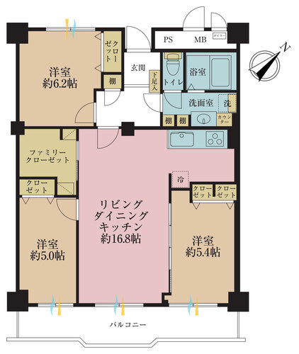 市川パークハイツＢ棟の物件画像