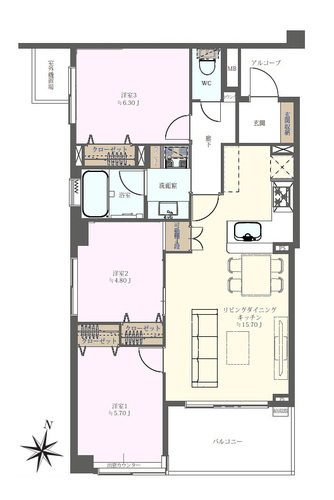 Ｄ’グランセ深沢リージェントコートの物件画像