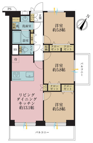 鶴見スカイハイツＡ棟の物件画像