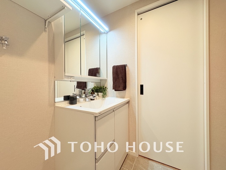 洗面 清潔感のある洗面室