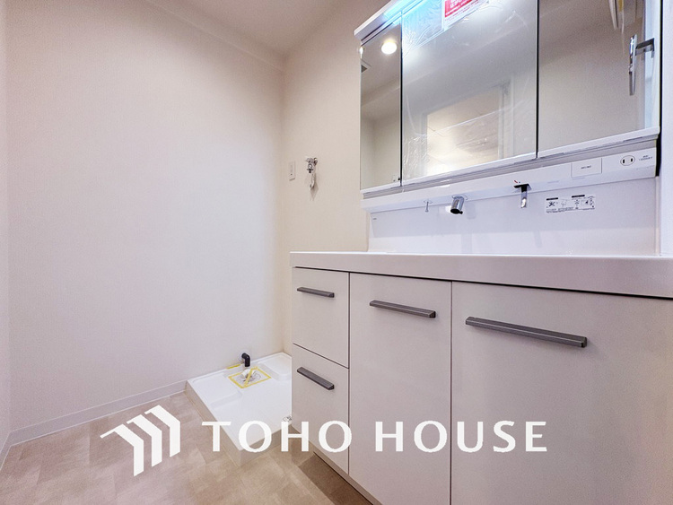 洗面 清潔感のある脱衣場