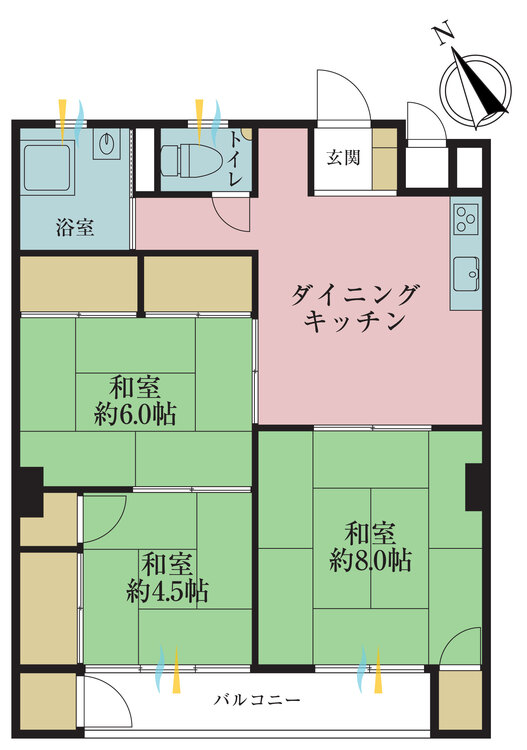 その他 3DK、専有面積63.51m2