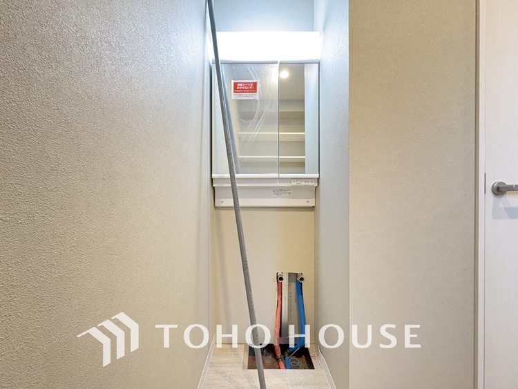 洗面 清潔感のある脱衣場