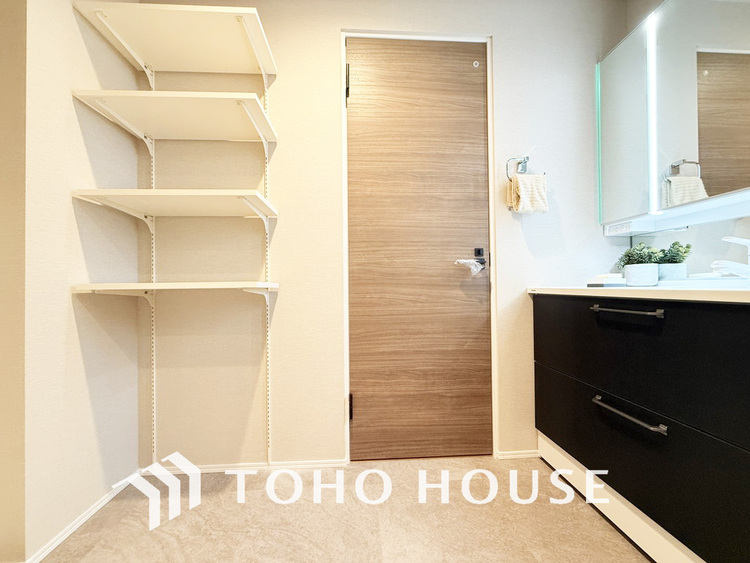 洗面 清潔感のある洗面室