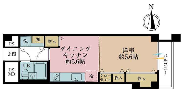 その他 1DK、専有面積31.14m2、バルコニー面積2.7m2